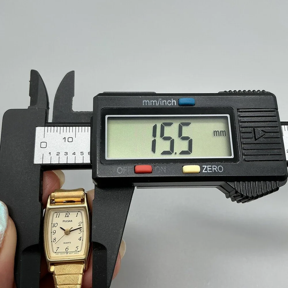 Pulsar V401-5000 Womens Watch 16mm Gold Tone Stretch Band New Battery